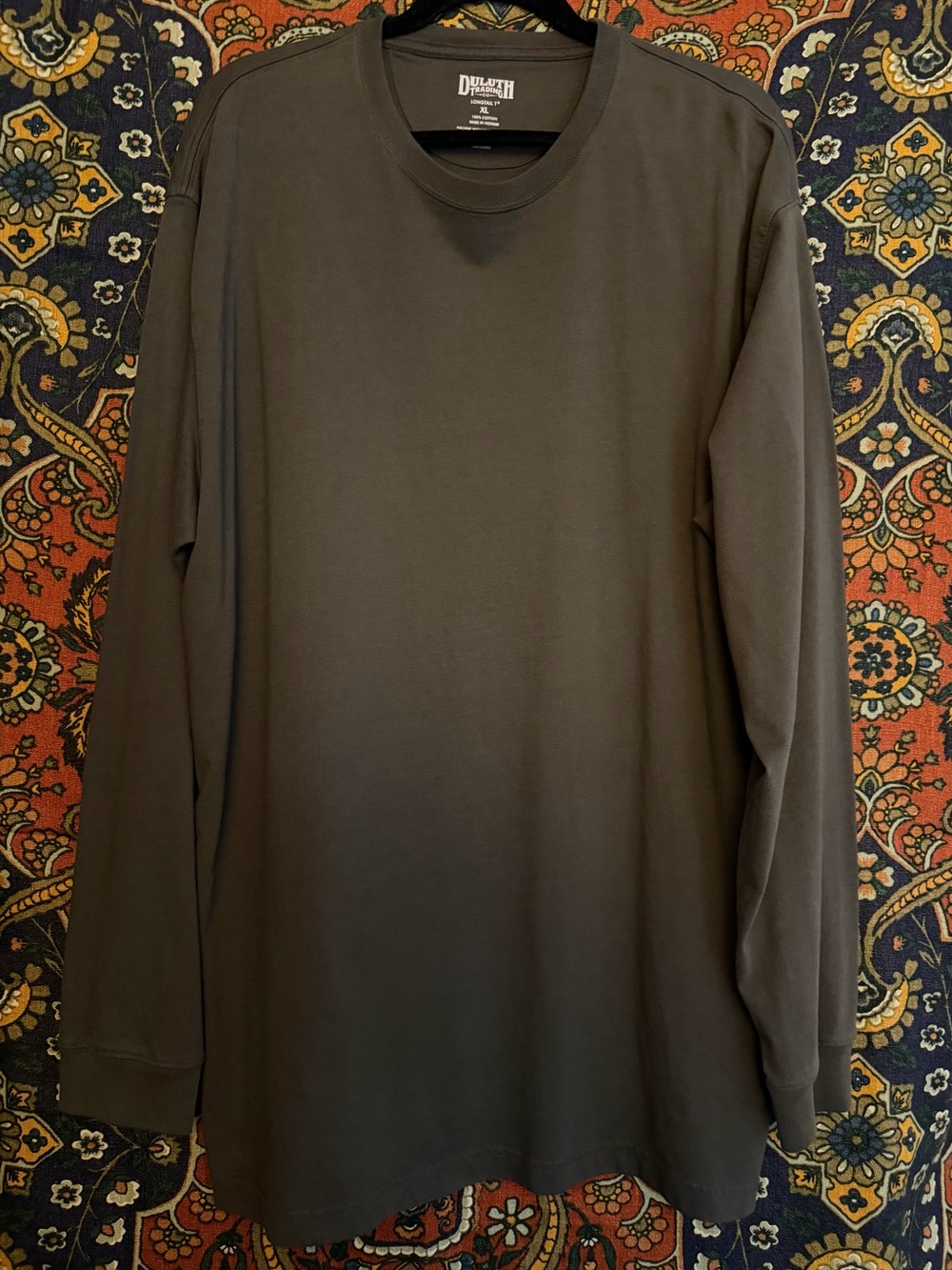 Duluth Trading Co Long-Sleeve Crewneck Shirt - Olive Green